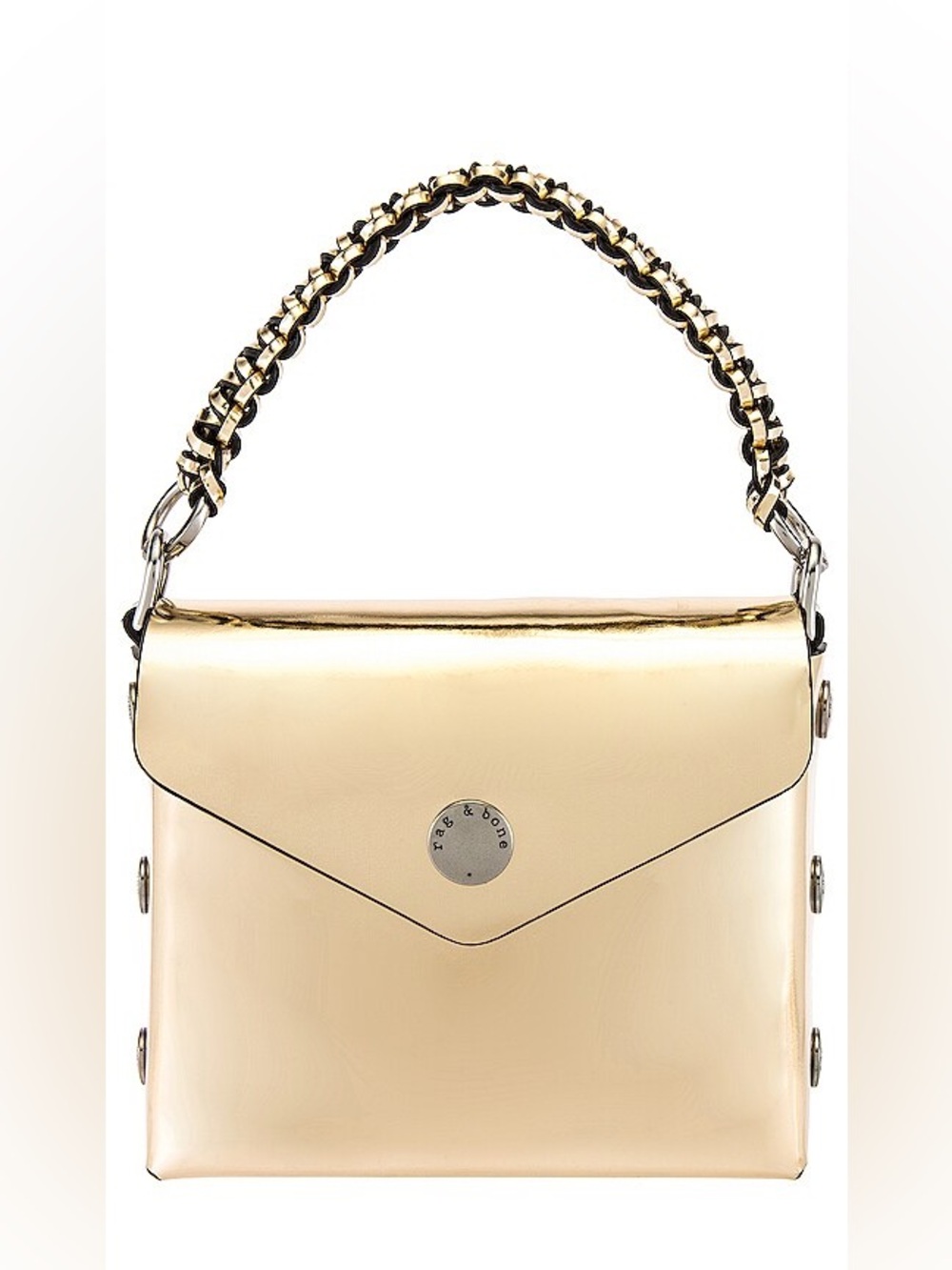 Rag & Bone Micro Atlas Crossbody Bag in Gold